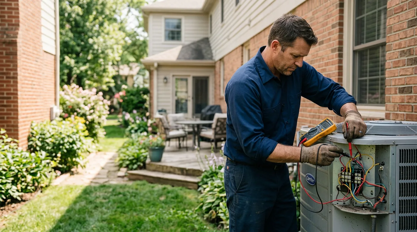 HVAC technician working near Pinckneyville, IL